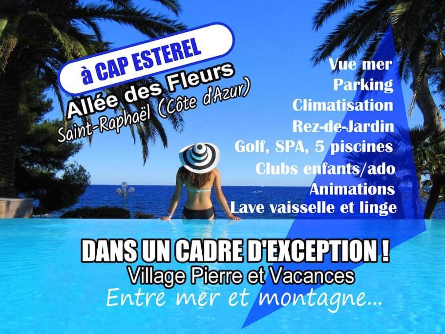 Dans Un Cadre D'Exception, Vue Mer Panoramique A Agay Cote D'Azur, Village Vacances Cap Esterel, T2 Avec Jardin, Golf, Climatisation, Wifi, 5 Piscines Saint-Raphaël 외부 사진