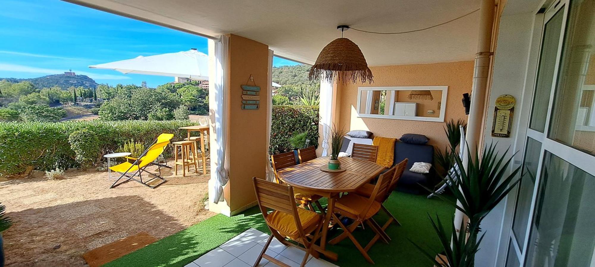 Dans Un Cadre D'Exception, Vue Mer Panoramique A Agay Cote D'Azur, Village Vacances Cap Esterel, T2 Avec Jardin, Golf, Climatisation, Wifi, 5 Piscines Saint-Raphaël 외부 사진