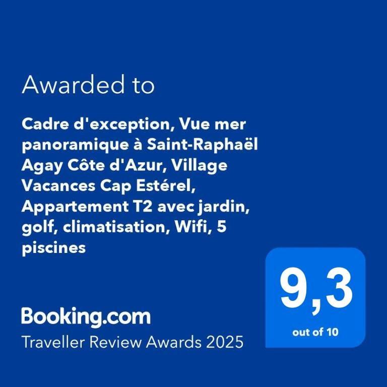 Dans Un Cadre D'Exception, Vue Mer Panoramique A Agay Cote D'Azur, Village Vacances Cap Esterel, T2 Avec Jardin, Golf, Climatisation, Wifi, 5 Piscines Saint-Raphaël 외부 사진